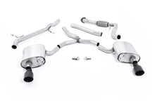 Audi A4 2.0 B9 Quattro - Non-Resonated (Louder) Cat-Back Exhaust System with Dual GT-100 Cerakote Black Trims
