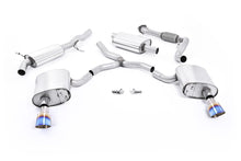 Audi A4 2.0 B9 Quattro - Resonated (Quieter) Cat-Back Exhaust System with Dual GT-100 Burnt Titanium Trims