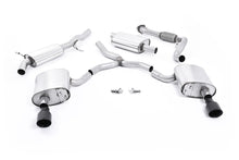 Audi A4 2.0 B9 Quattro - Resonated (Quieter) Cat-Back Exhaust System with Dual GT-100 Cerakote Black Trims
