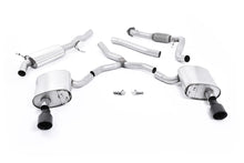 Audi A4 2.0 B9 Quattro - Road+ Part Resonated Cat-Back Exhaust System with Dual GT-100 Cerakote Black Trims