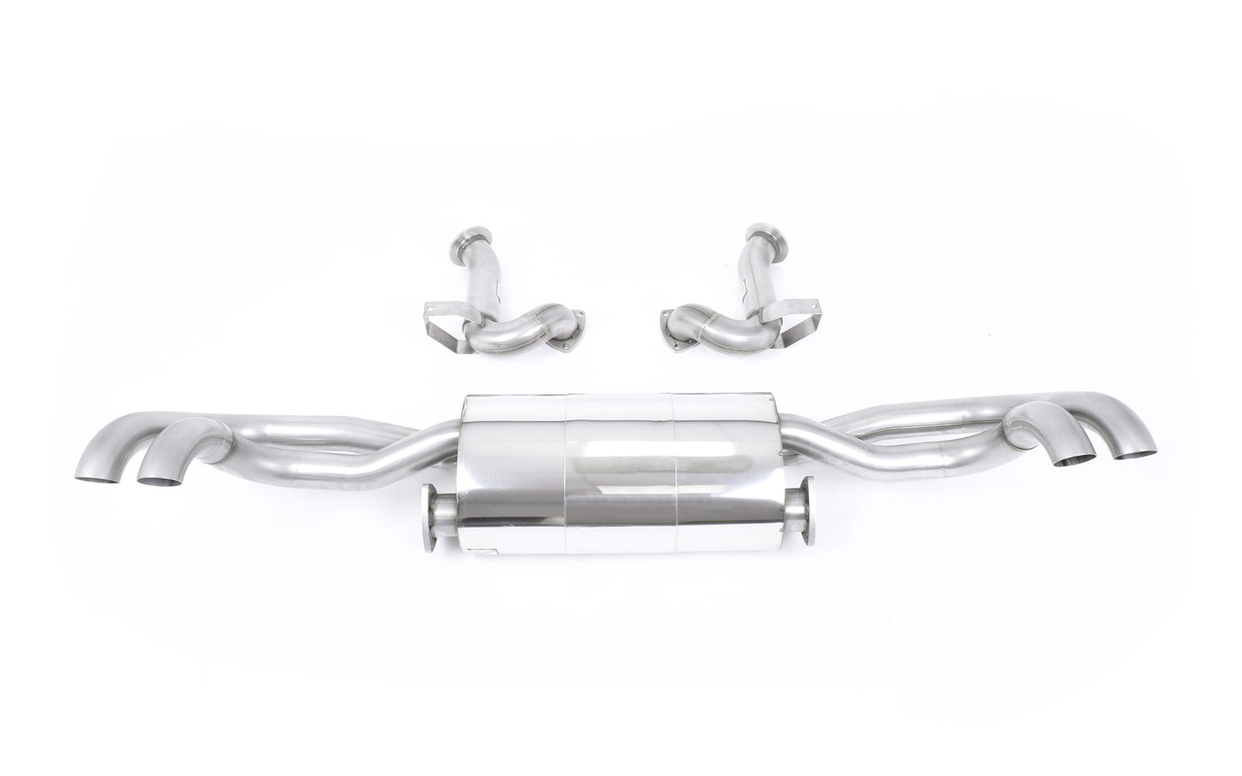 Audi R8 V8 4.2 (2007-2012) - Non-Resonated (Louder) Cat-Back Exhaust System - Uses OE Trims