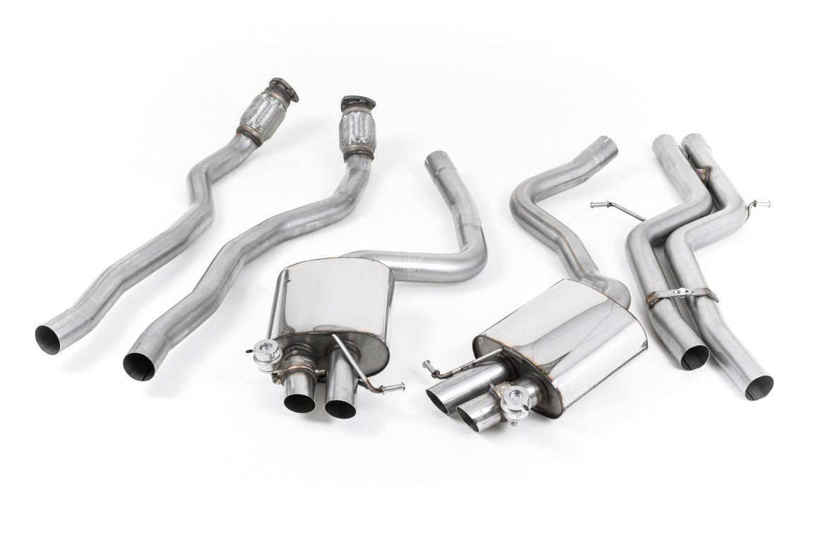 Audi RS5 B8 Coupe - Non-Resonated (Louder) Cat-Back Exhaust System (U.S Spec)  - Uses OE Trims