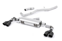 Audi S1 - Non-Resonated (Louder) Cat-Back Exhaust System with Quad Cerakote Black Round Trims