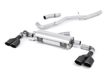 Audi S1 - Non-Resonated (Louder) Cat-Back Exhaust System with quad Cerakote Black Oval Trims