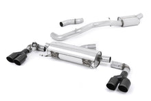 Audi S1 - Resonated (Quieter) Cat-Back Exhaust System with Quad Cerakote Black Round Trims