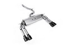 Audi S3 8V.2 - Non-Resonated (Louder) Cat-Back Exhaust System Quad Oval Cerakote Black Trims