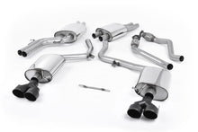Audi S4 V6/S5 3.0 B8.5 Sportback - Resonated (Quieter) Cat-Back Exhaust System with Quad Outlet Ceramic Black Trims