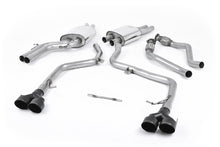 Audi S4 V6/S5 3.0 B8.5 Sportback - Resonated (Quieter) Cat-Back Race Exhaust System with Quad Outlet Ceramic Black Trims