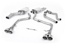 Audi S4 V6/S5 3.0 B8.5 Sportback - Resonated (Quieter) Cat-Back Race Exhaust System with Quad Outlet Polished Trims