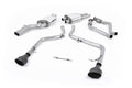 Audi S4 V6 B8/S5 B8 - Race Cat-Back Race Exhaust System with Dual Cerakote Black Oval Trims