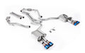 Audi S5 B9 Sport Diff models with Brace Bars - Non-Resonated Cat-Back (Louder) with Quad Burnt/Blue Titanium Trims