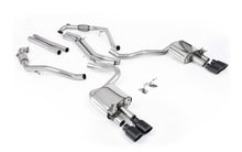 Audi S5 B9 Sport Diff models with Brace Bars - Non-Resonated Cat-Back (Louder) with Quad Cerakote Black Ovals Trims