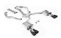 Audi S5 B9 Sport Diff models with Brace Bars - Non-Resonated Cat-Back (Louder) with Quad Cerakote Black Trims