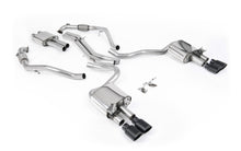 Audi S5 B9 Sport Diff models with Brace Bars (RHD) - Resonated Cat-Back with Quad Black Oval Trims