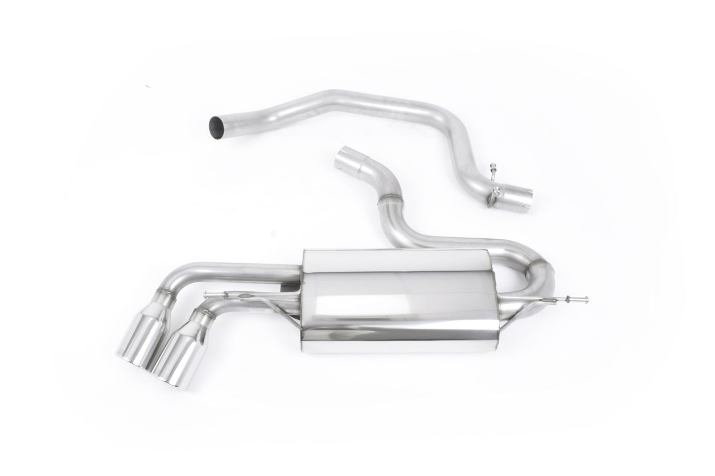 Audi TT MK2 2.0 2WD - Cat-Back Exhaust System with Twin Polished JET Trims