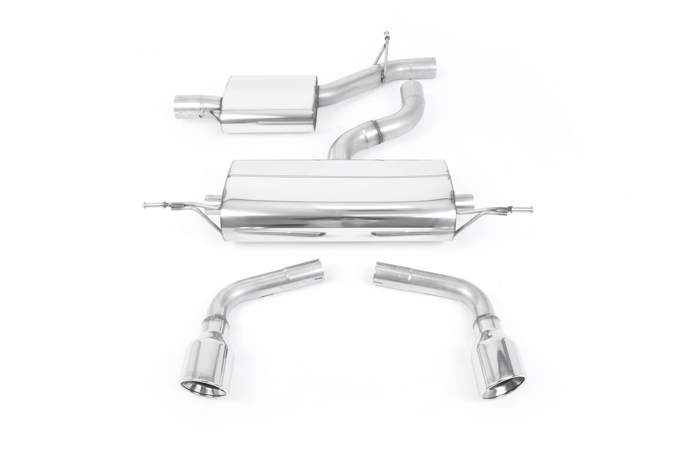 Audi TT MK2 3.2 Quattro - Resonated (Quieter) Cat-Back Exhaust System with Dual 100mm JET Trims