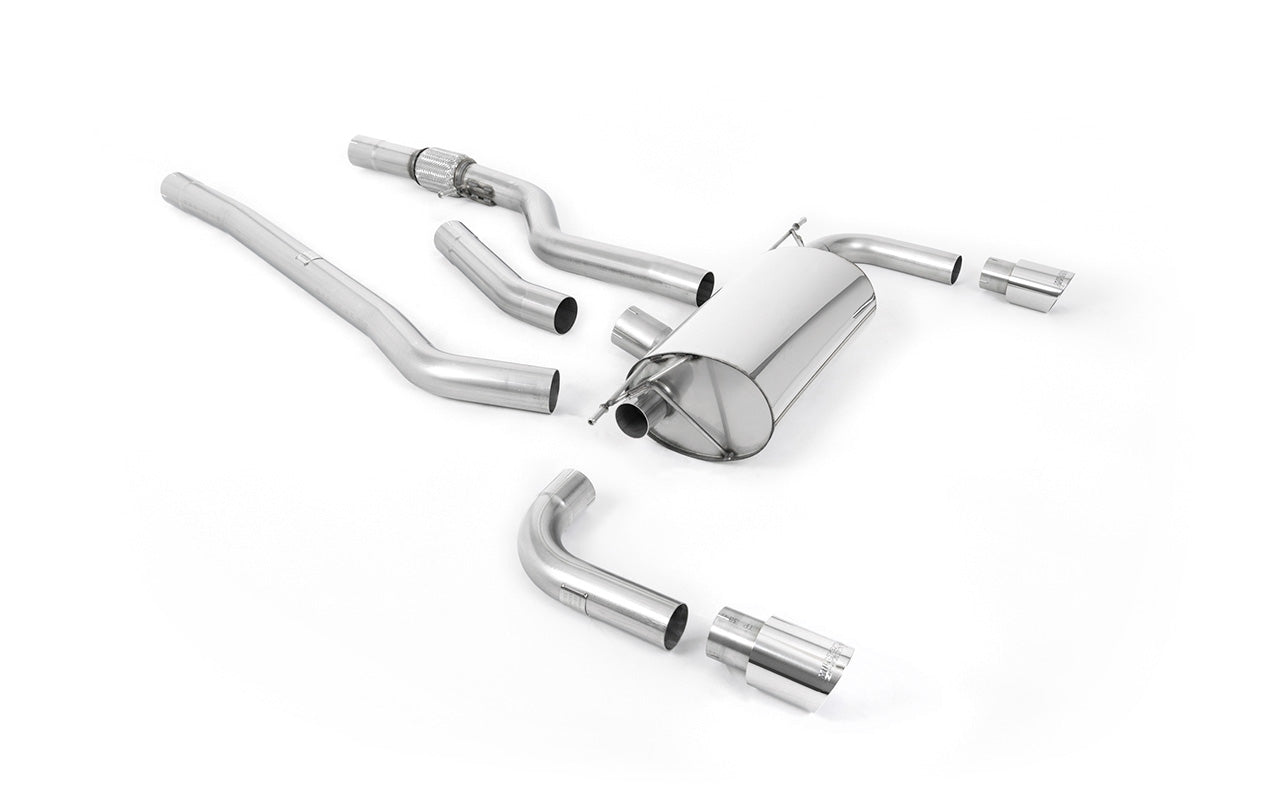 BMW 4 Series F32 428i Auto - Non-Resonated (Louder) Cat-Back Exhaust System Polished Trims (For 435i M Sport Valance)