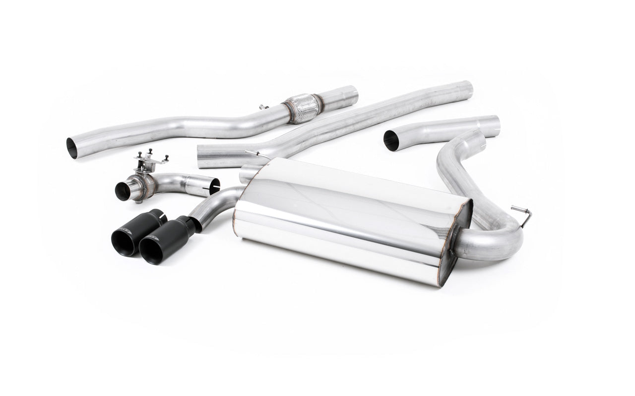 BMW 4 Series F32 428i Auto - Non-Resonated (Louder) Cat-Back Exhaust System with Cerakote Black trims