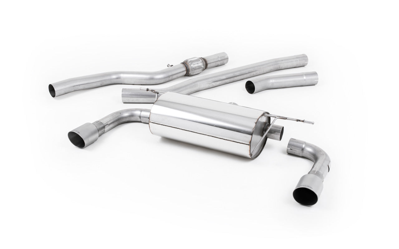 BMW 4 Series F32 428i Auto - Non-Resonated (Quieter) Cat-Back Exhaust System with Titanium Trims (For 435i M Sport Valance)
