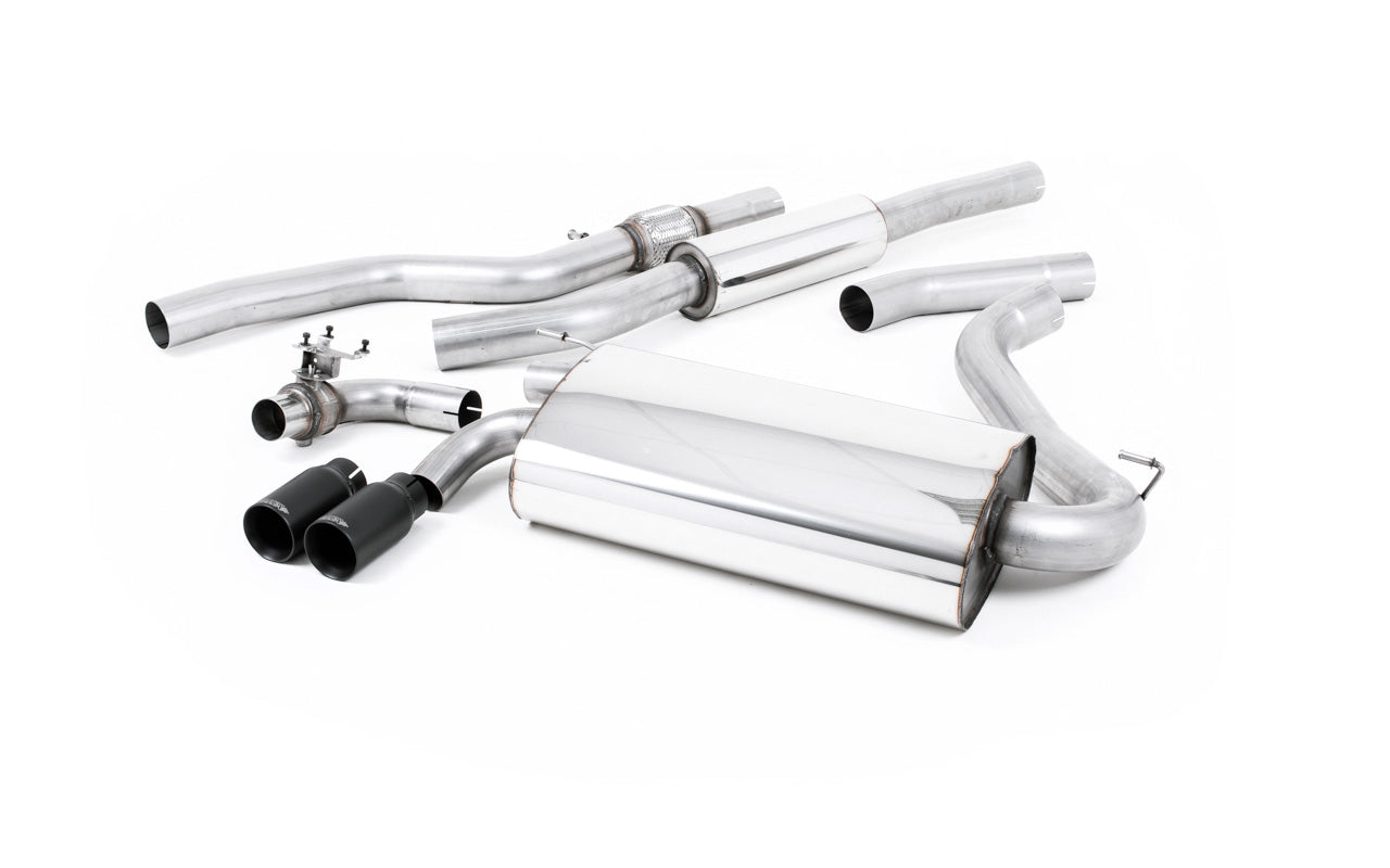 BMW 4 Series F32 428i Auto - Resonated (Quieter) Cat-Back Exhaust System with Cerakote Black Trims