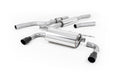 BMW 4 Series F32 428i Auto - Resonated (Quieter) Cat-Back Exhaust System with Cerakote Black Trims (For 435i M Sport Valance)