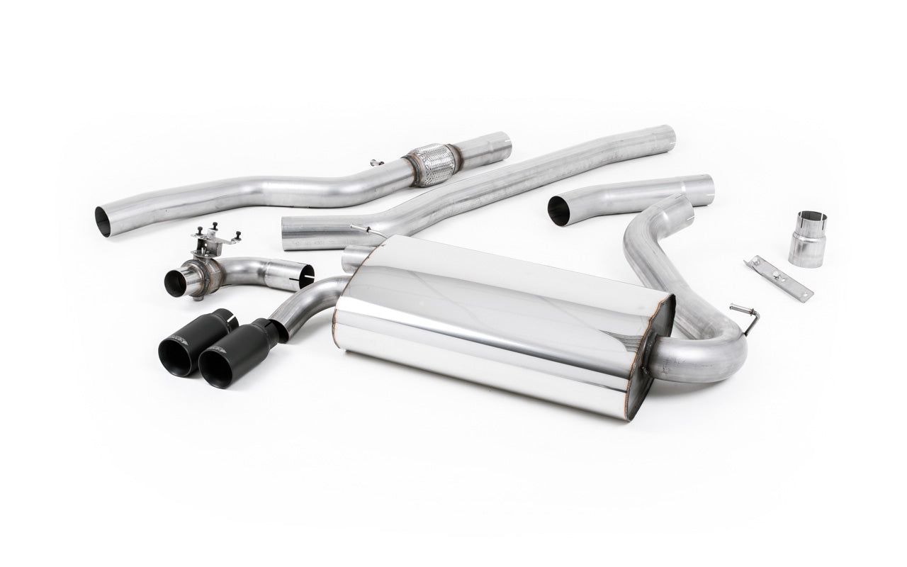 BMW 4 Series F32 428i Manual - Non-Resonated (Louder) Cat-Back Exhaust System Cerakote Black Trims