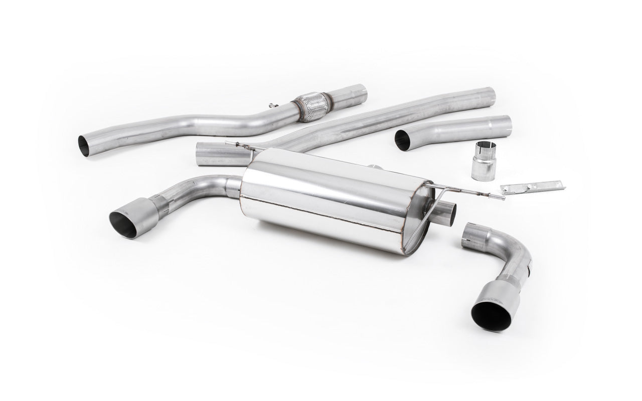 BMW 4 Series F32 428i Manual - Non-Resonated (Louder) Cat-Back Exhaust System with Titanium Trims (For 435i M Sport Valance)