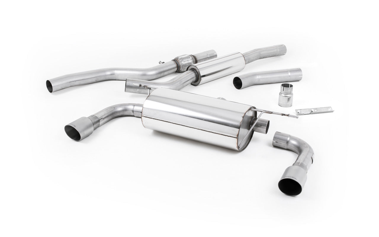 BMW 4 Series F32 428i Manual - Resonated (Quieter) Cat-Back Exhaust System with Titanium Trims  (For 435i M Sport Valance)