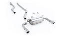 BMW F30 320i M Sport - Race Non-Resonated (Loudest) Cat-Back Exhaust System with Polished GT-90 Trims (For M340i Valance)