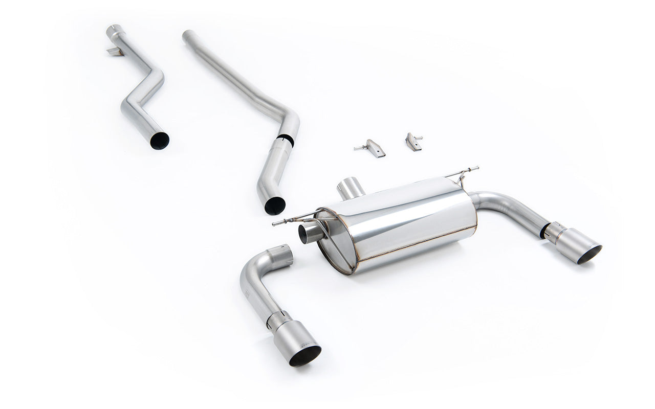 BMW F30 320i M Sport - Race Non-Resonated (Loudest) Cat-Back Exhaust System with Titanium GT-90 Trims (For M340i Valance)