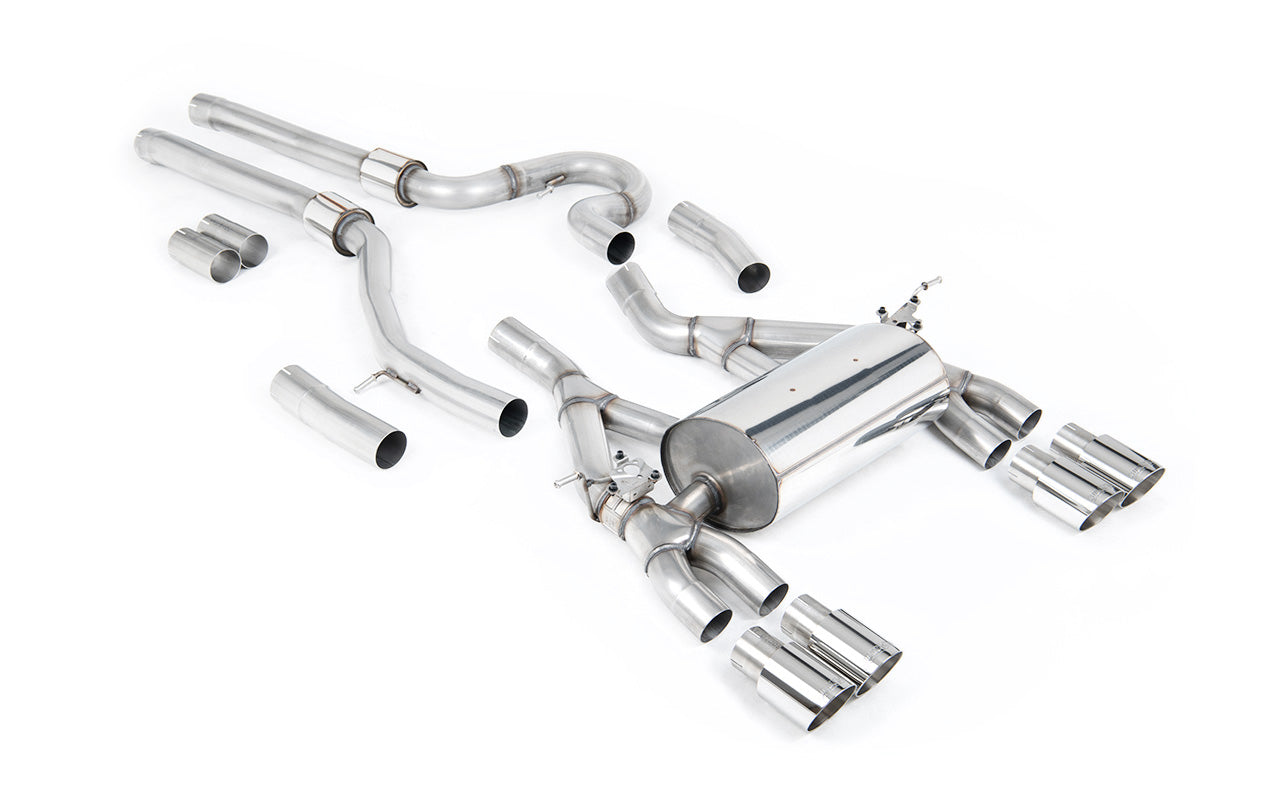 BMW F80 M3/F82 M4 - Equal Length (Loudest) Cat-Back Exhaust System with Polished Trims