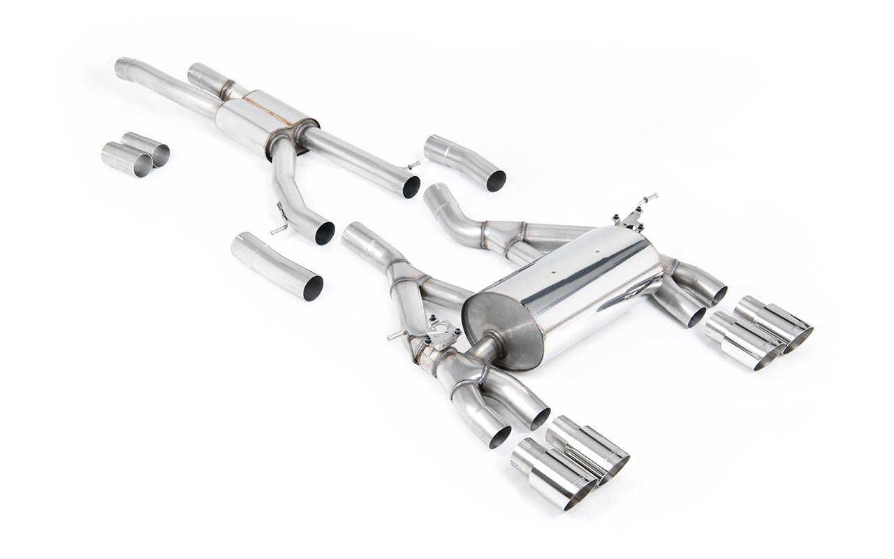 BMW F80 M3/F82 M4 - Race (Loudest) Cat-Back Exhaust System with Polished Trims