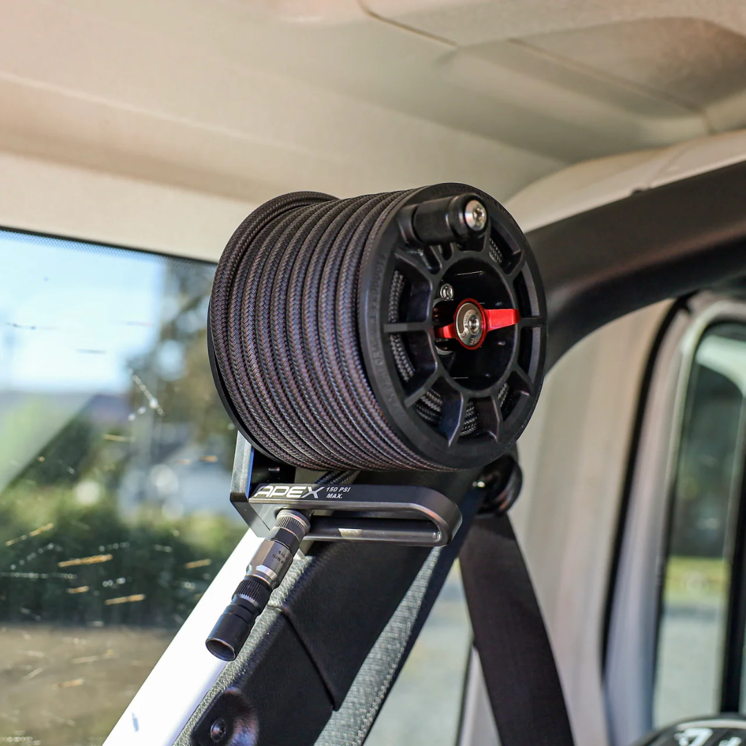 APEX DESIGN USA Compact Reel System (CRS) – Portable Air Hose Reel for Off-Road & Expedition Vehicles