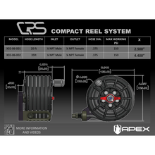 APEX CRS reel mounted in a vehicle install