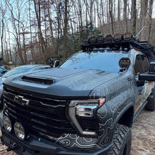 Chevrolet Silverado 2500HD with Scoop (2019-Present) Lensun 98W Hood Solar Panel