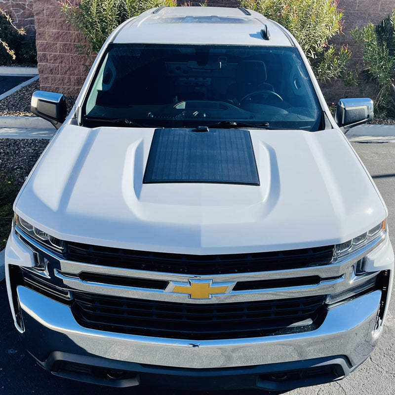 Chevrolet Silverado 1500 4th Gen (2019-Present) Lensun 60W Hood Solar Panel