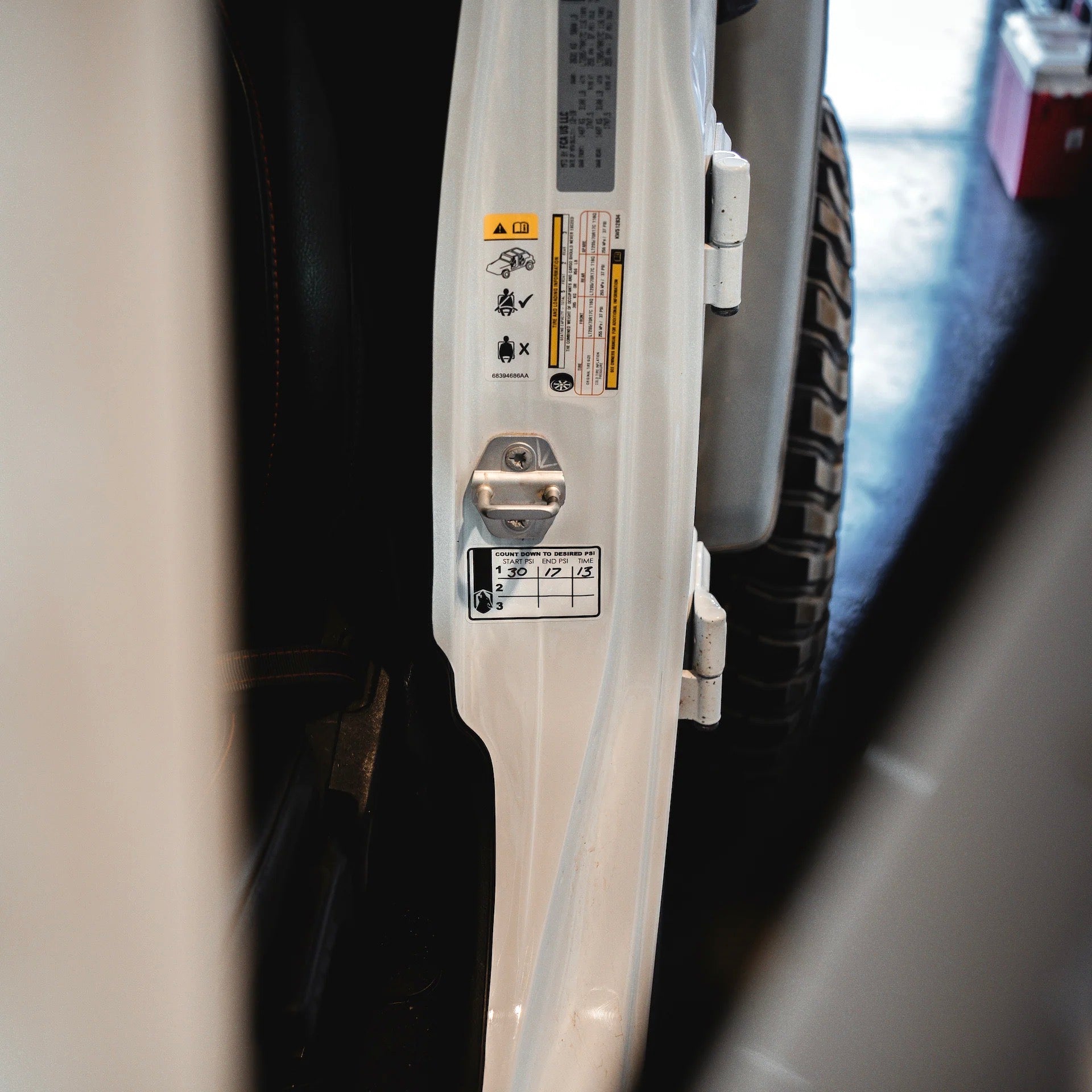 Close-up of the APEX Time To Deflate decal graphic