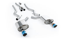 Ford Mustang 2.3 (S550 Fastback) - Non-Resonated (Louder) Cat-Back Exhaust System with GT-100 Burnt Titanium Trims