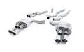 Ford Mustang 2.3 (S550 Fastback) - Non-Resonated (Louder) Cat-Back Exhaust System with GT-90 Polished Trims (For Roush Valance)