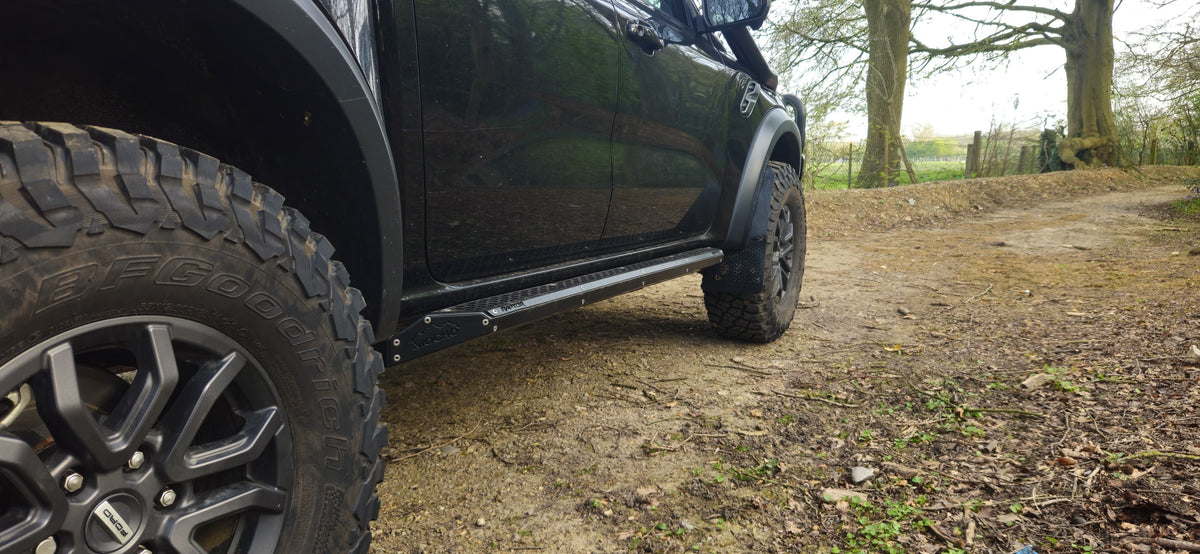 Hoonies Adrenaline Adjustable Rock Sliders – Ford Ranger Raptor (Next-Gen 2022+) – Heavy Duty Chassis-Mounted Protection