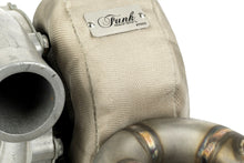 Funk Motorsport turbo blanket fitted to a turbocharger and downpipe