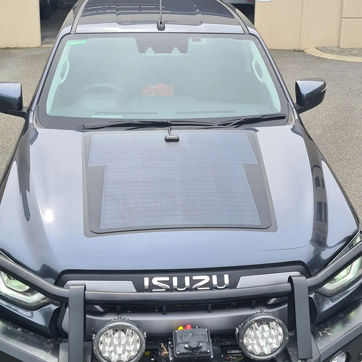Isuzu D-Max (2012-2024) Lensun 100W 12V Bonnet Flexible Solar Panel