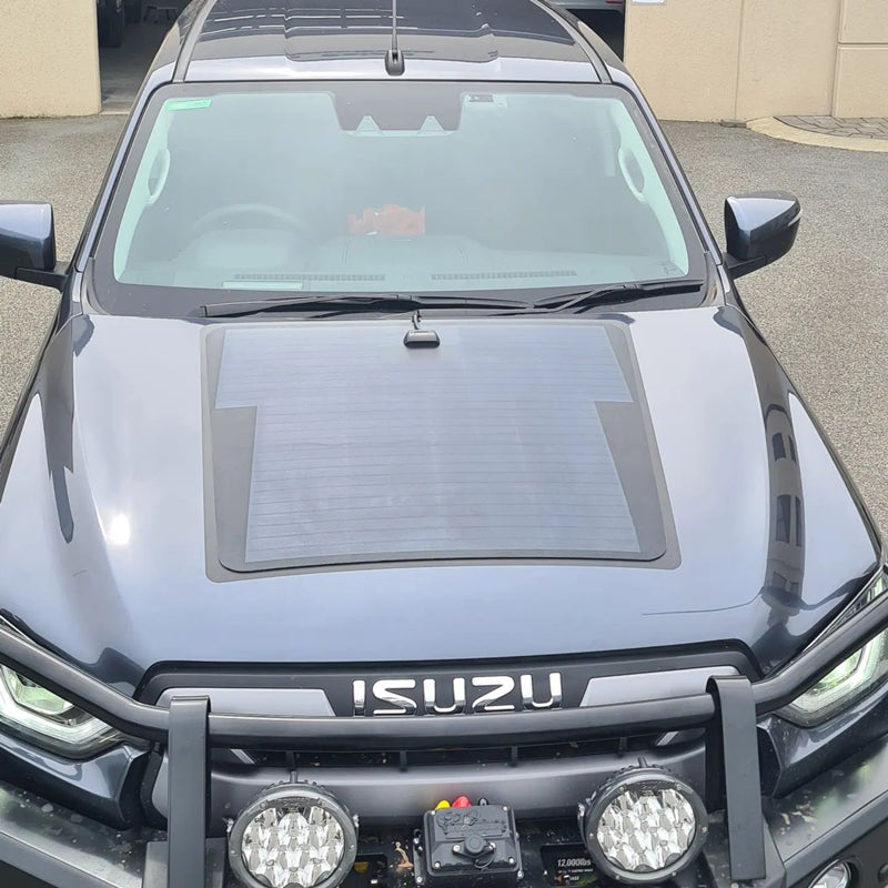 Isuzu D-Max (2012-2024) Lensun 100W 12V Bonnet Flexible Solar Panel