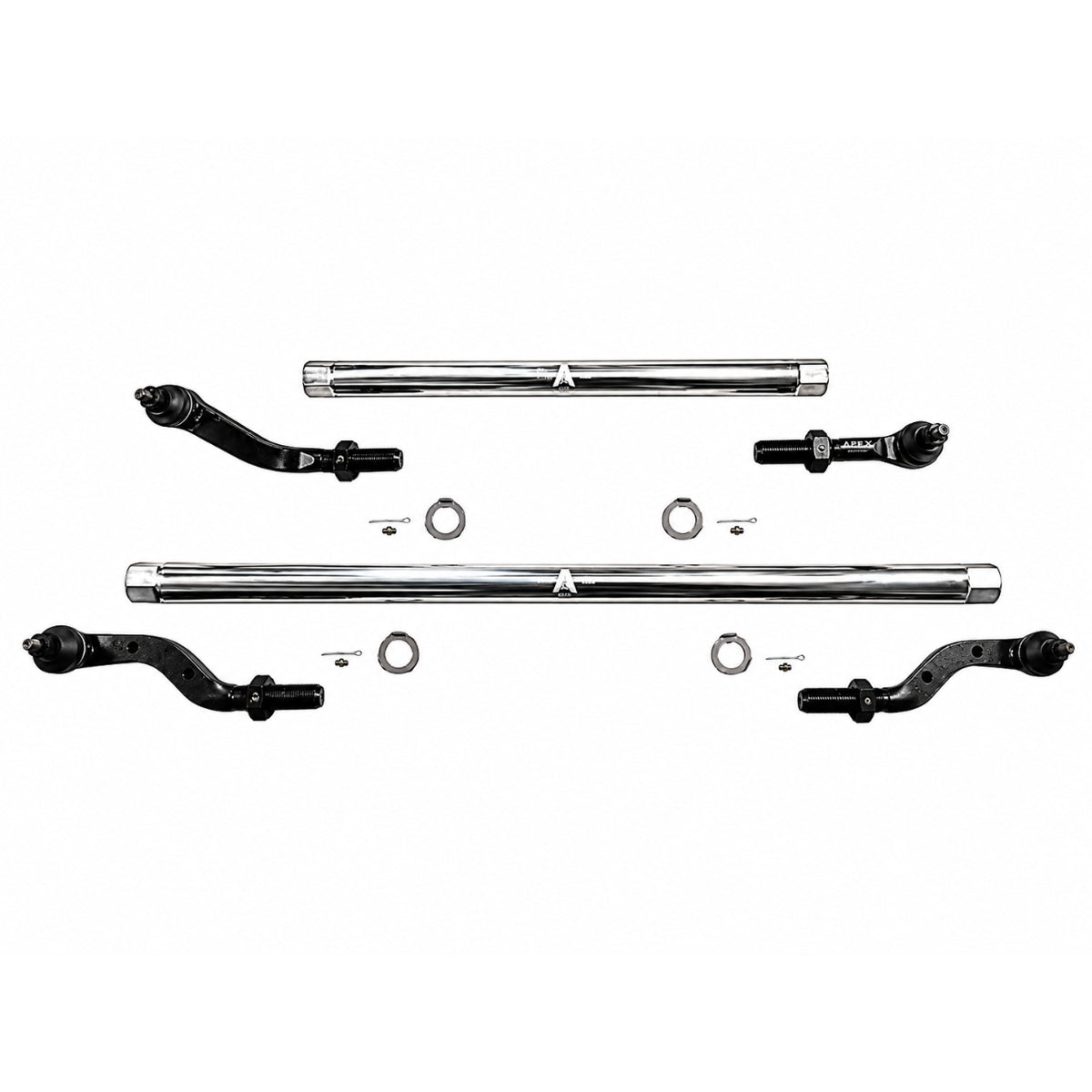 Apex Chassis KIT140 2.5 Ton ProLock Steering Kit Polished Aluminium for Jeep Wrangler JK