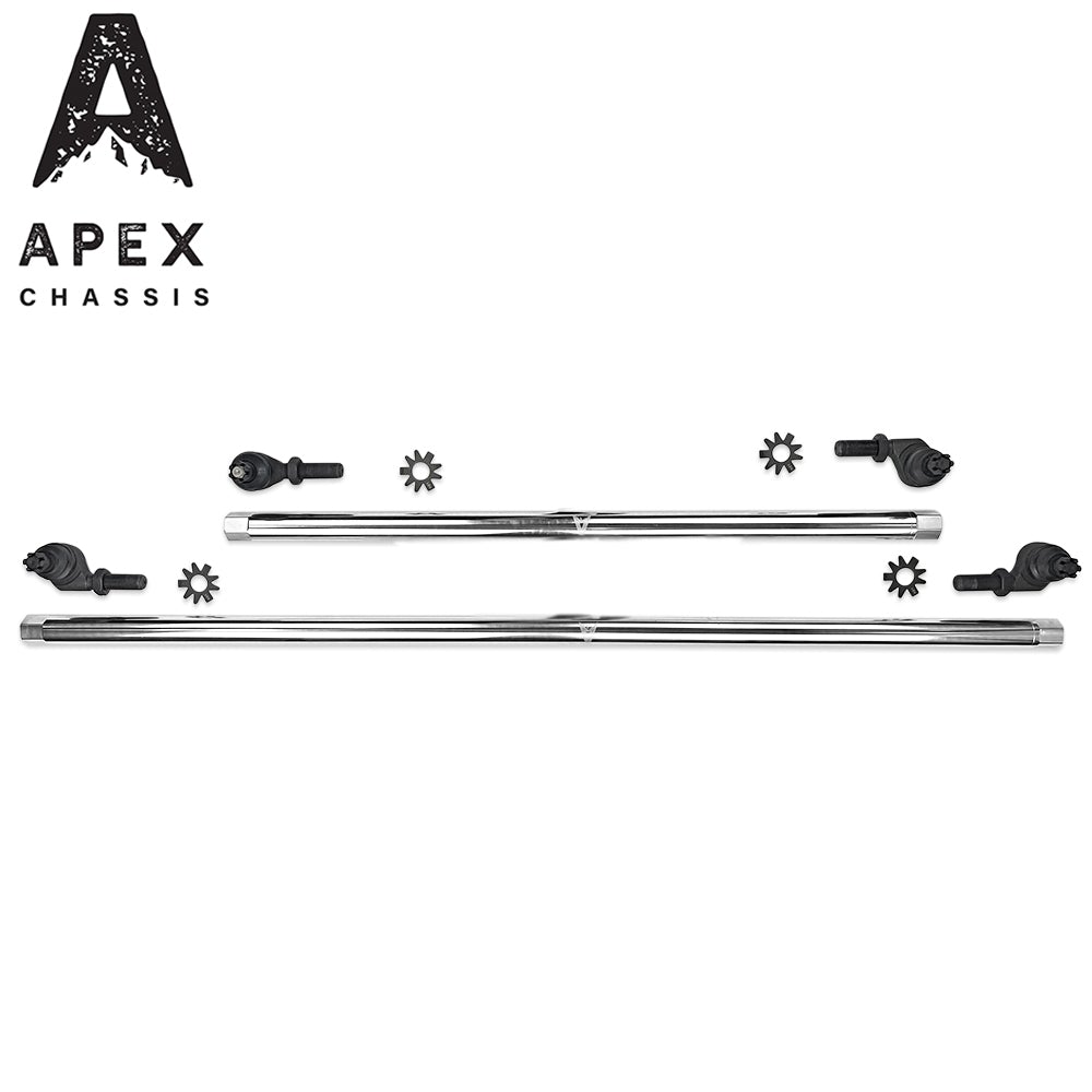 Apex Chassis KIT155 1 Ton Steering Kit Polished Aluminium for Jeep Wrangler JK