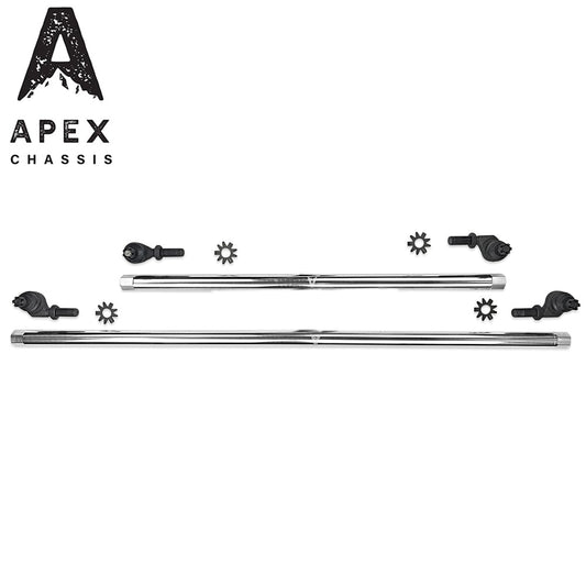 Apex Chassis KIT155 1 Ton Steering Kit Polished Aluminium for Jeep Wrangler JK