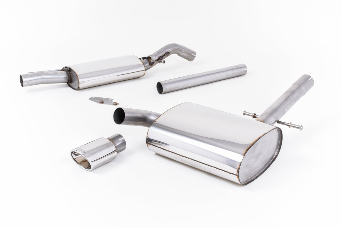 VW Corrado VR6 (1992 - 1995) - Resonated (Quieter) Cat-Back Exhaust System with Polished Oval Tip
