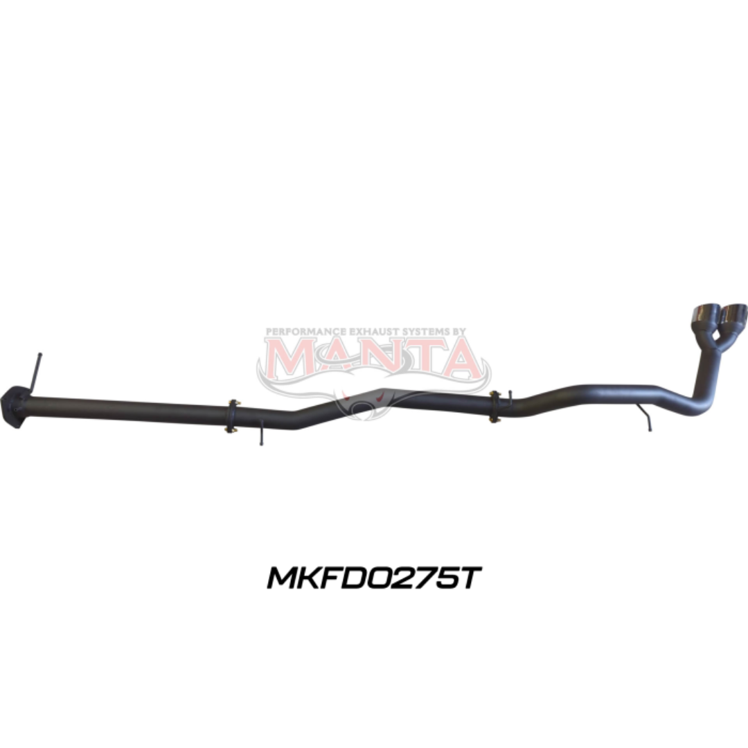 Manta Performance - Ford Ranger Next Gen T6.2 V6 3.0L 2022+ Twin Side Tipped Exit Exhaust (with DPF)