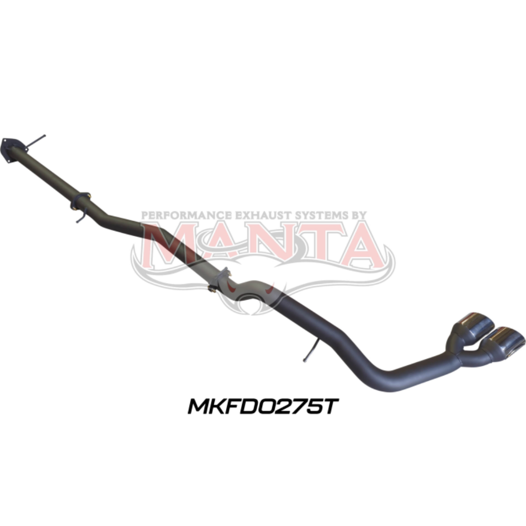 Manta Ford Ranger Next Gen T6.2 V6 3.0L 2022+ Twin Side Tipped Exit Exhaust (with DPF) – DPF-Back Performance Exhaust System
