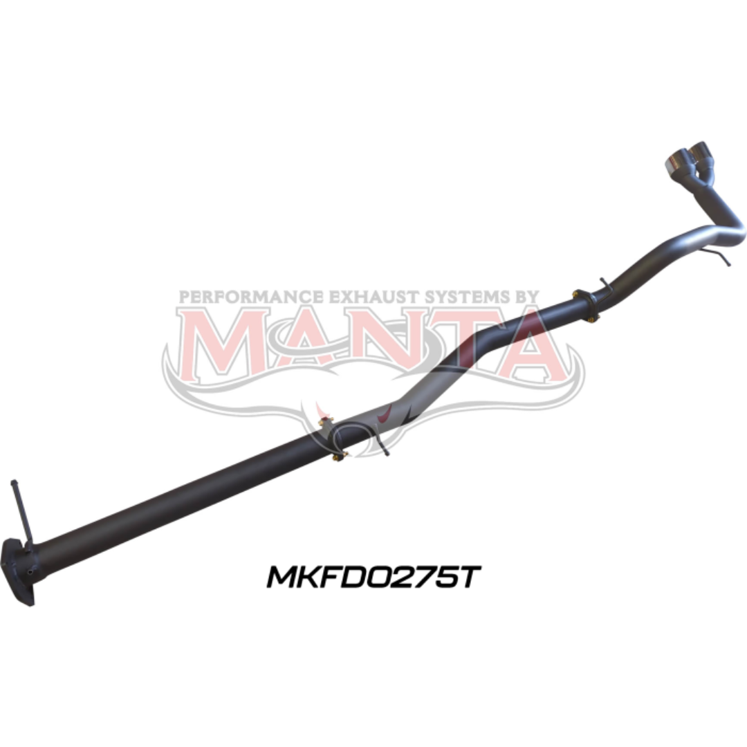 Manta Performance - Ford Ranger Next Gen T6.2 V6 3.0L 2022+ Twin Side Tipped Exit Exhaust (with DPF)